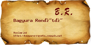 Bagyura Renátó névjegykártya