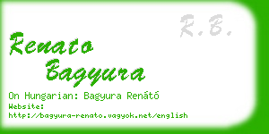 renato bagyura business card