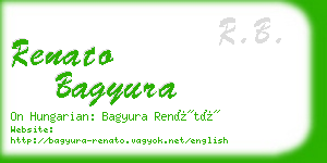 renato bagyura business card